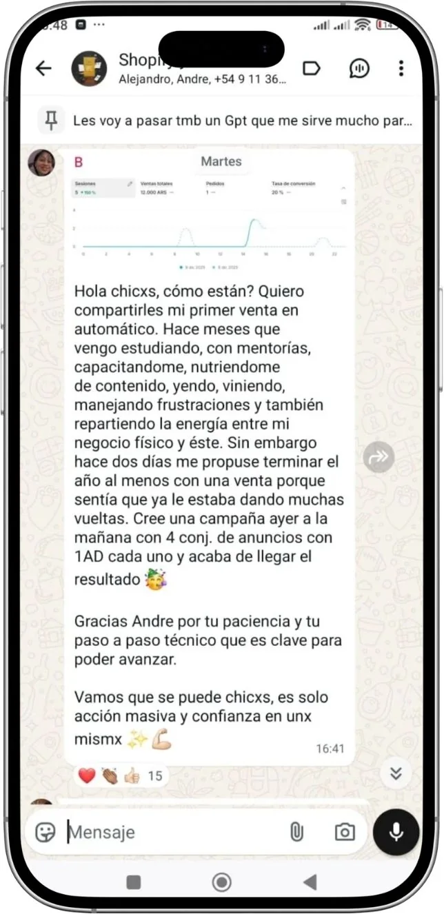 Testimonio primera venta automática